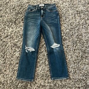 Lovervet By vervet vintage high rise stretch cropped straight leg jeans. Size 27